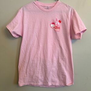 Hello Kitty size M pink milkshake graphic tee